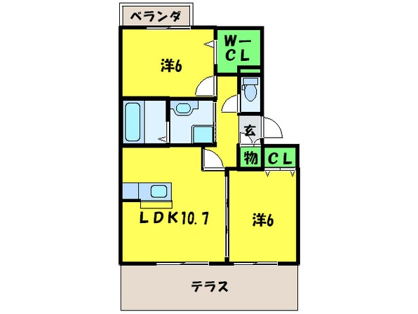 コ－ダ・コリ－ナⅠの物件間取画像